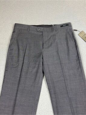Jos. A. Bank Men's Travel Tech Slim Fit Unhemmed Performance Dress Pants - Gray